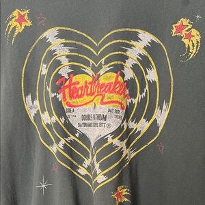 Daydreamer Black Heartbreaker Graphic Tee with Yellow and Red Details